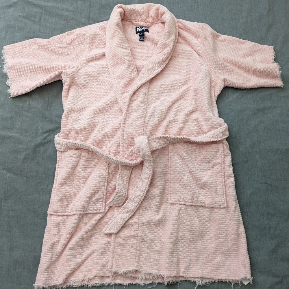 Lands' End cutoff terry robe